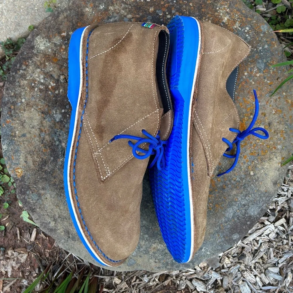 Veldskoen Heritage Tan Suede Chukka Boots Blue Mens Size 11